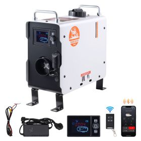 2KW Diesel Heater, 12V/24V All in One Diesel Air Heater, with Bluetooth APP Control, Remote Control and Display Screen, CO Alarm