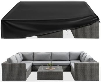 ESSORT Extra Large Patio Furniture Cover,  Heavy Duty Waterproof Outdoor Table Cover, All Weather Protection from Rain, Snow, UV