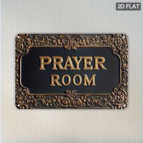 CIFbuy Vintage Black Gold Floral Metal Wall Decor Elegant Prayer Room Wall Plaque For Bar Home Garden (TikTok, Temu Pick-up Service) (Option: defaulttitle)