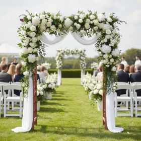 Wooden Arbor, Wedding Arch For Ceremony, Wood Trellis For Plant Climbing, Christmas Decor Pergola For Garden Backyard (Option: defaulttitle)