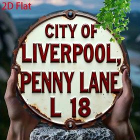 CIFbuy Retro Round Metal Wall Decor Liverpool Penny Lane Vintage Design(TikTok, Temu Pick-up Service) (Option: defaulttitle)