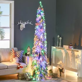 7' Artificial Slim Christmas Trees (Option: Green-850x300x320 mm)