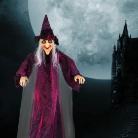 71in Life Size Hanging Witch Talking Halloween Everyday Decoration (Option: aspicture)