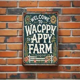 CIFbuy WACPPYAPPY Vintage Rustic Metal Sign Welcome To Farm, 8x12 Inch Decorative Iron Wall Plaque, Farmhouse Home Garden Indoor Outdoo TikTok, T (Option: defaulttitle)