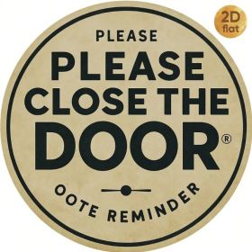 CIFbuy 1pc Metal Iron Sign 7.87x7.87 Inch Please Close The Door, "the Door, 2D" Printed, Decor With Bold Black Text & Yellow BackgroundTikTok, Ti (Option: defaulttitle)