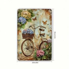 CIFbuy Retro Bicycle | 8x12 Inch Metal Tin Sign Waterproof Rustproof Vintage Wall Decor Classic Bicycle Pattern Hanging Plaque For Bedr TikTok, T (Option: defaulttitle)