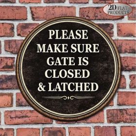 CIFbuy 1pc 8x8in Vintage Safety Warning Door Sign, "Please Make Sure" The Door, Is Closed And Locked 2D Flat Round PlaqueTikTok, Temu Self-pickup (Option: defaulttitle)