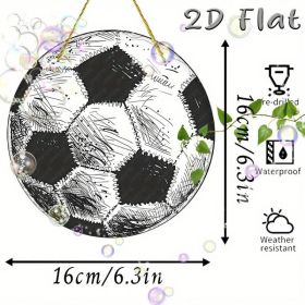 CIFbuy Bohemian Football Metal Sign, "" Bohemian Football Metal Sign, Metal Sign, Minimalist Soccer Stepping Stone Wall HangingTikTok, Temu Self- (Option: defaulttitle)