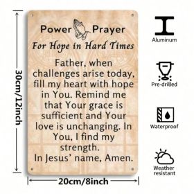 CIFbuy Bohemian Christian Prayer Poster, Wall Art, Beige & Brown Religious Sign, Sign, 2D Flat Decor 8x12 Inch IkTok, IkTok, N Religious Sign Sel (Option: defaulttitle)