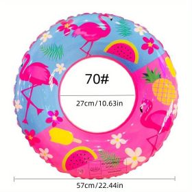 1pc Girl's Flamingo Swimming Ring For Pool Party; Water Park; Swimming Accessories (size: 70#)