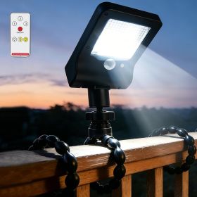Solar Lights Outdoor with Octopus Mount - Motion Sensor Outdoor Lights with Remote Control Outdoor Solar Garden Lights (size: Black  Octopus Mount 1P)