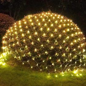 LED Christmas Net Lights Battery Operated 2x3M 192LED Waterproof Mesh Light 8 Modes Christmas Lights for Indoor Outdoor Xmas Party Yard Garden De (quantity: 2pcs)