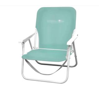 Folding Beach Chair, 1 Position Lightweight and Portable Foldable Outdoor Camping Accessories with Carry Strap (Bold Stripe, 200lbs Capacity) (size: Mint  200lbs Capacity)