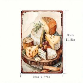 CIFbuy Vintage Cheese Platter Metal Sign 8x12 Inch Retro" Tin Sign 2D Flat Print Square, Art Decor For Home Bar Kitchen Farmhouse Inch RikTok, In (Option: defaulttitle)